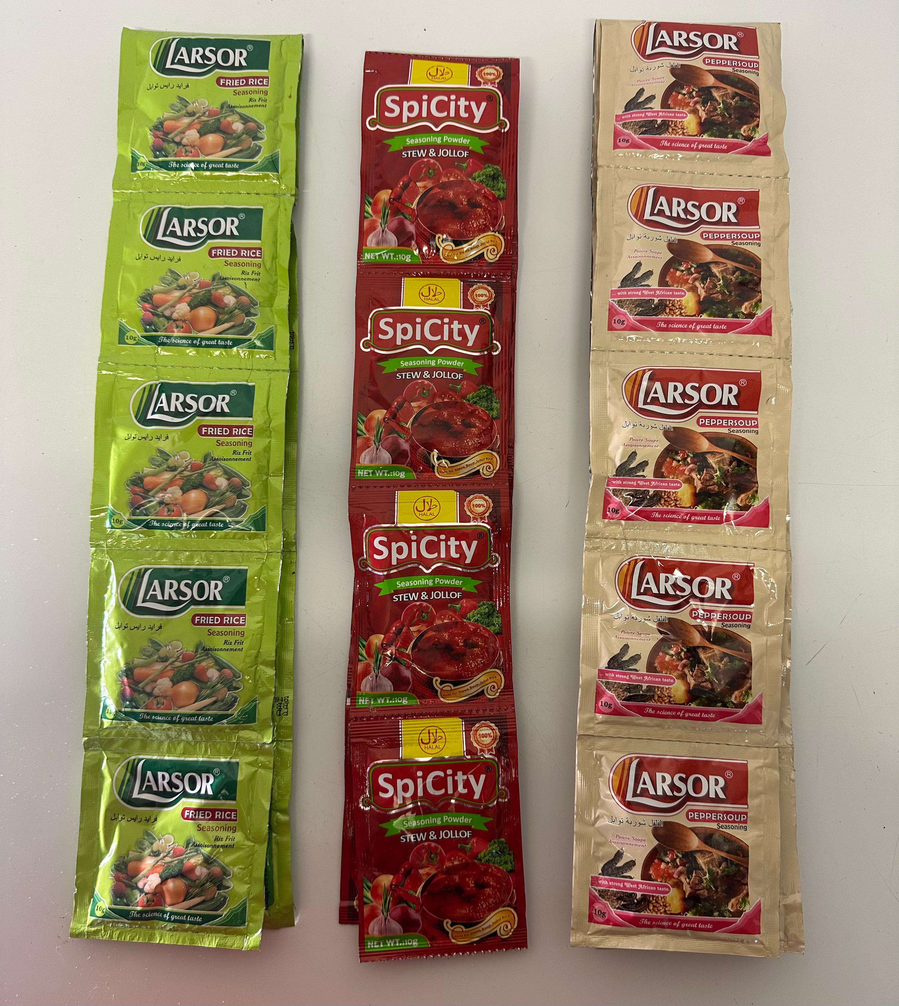 NIGERIAN SEASONINGS: SPICITY & LARSOR