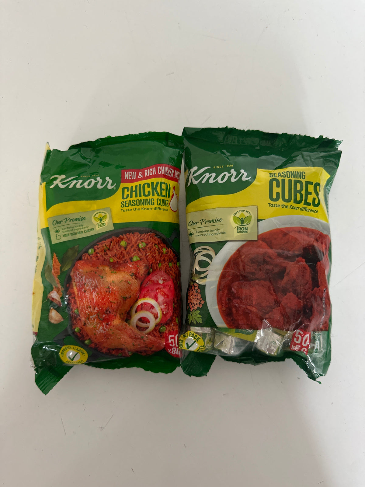 KNORR CHICKEN OR BEEF SEASONING CUBES - 1 pack
